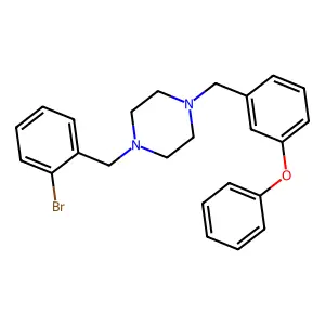 1-[(2-Bromophenyl)methyl]-4-[(3-phenoxyphenyl)methyl]piperazine structure