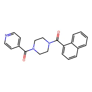 [4-(Naphthalene-1-carbonyl)piperazin-1-yl]-pyridin-4-ylmethanone structure