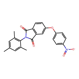 5-(4-Nitrophenoxy)-2-(2,4,6-trimethylphenyl)isoindole-1,3-dione structure