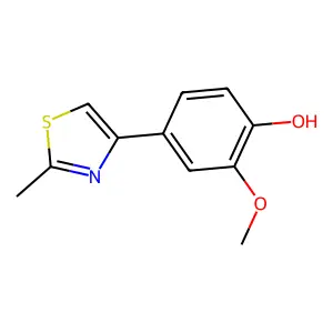 2-Methoxy-4-(2-methyl-1,3-thiazol-4-yl)phenol structure