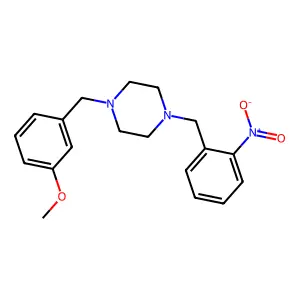 1-(3-Methoxybenzyl)-4-(2-nitrobenzyl)piperazine structure