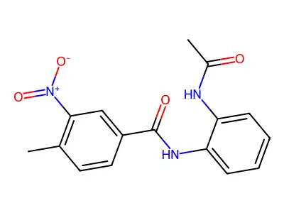 N-(2-acetamidophenyl)-4-methyl-3-nitrobenzamide structure
