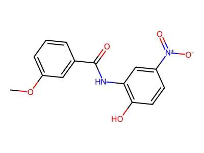 N-(2-hydroxy-5-nitrophenyl)-3-methoxybenzamide structure