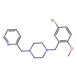 1-(5-Bromo-2-methoxybenzyl)-4-(pyridin-2-ylmethyl)piperazine structure
