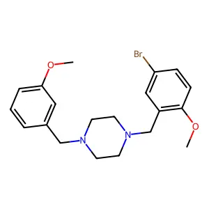 1-(5-Bromo-2-methoxybenzyl)-4-(3-methoxybenzyl)piperazine structure