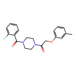 1-[4-(2-Fluorobenzoyl)piperazin-1-yl]-2-(3-methylphenoxy)ethanone structure