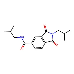 N,2-bis(2-methylpropyl)-1,3-dioxoisoindole-5-carboxamide structure
