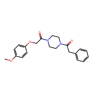 1-[4-[2-(4-Methoxyphenoxy)acetyl]piperazin-1-yl]-2-phenylethanone structure