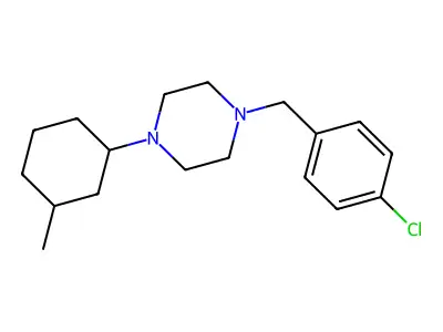1-(4-Chlorobenzyl)-4-(3-methylcyclohexyl)piperazine structure