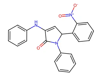 4-anilino-2-(2-nitrophenyl)-1-phenyl-2H-pyrrol-5-one structure