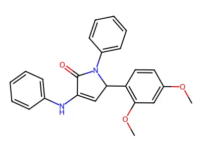 4-anilino-2-(2,4-dimethoxyphenyl)-1-phenyl-2H-pyrrol-5-one structure