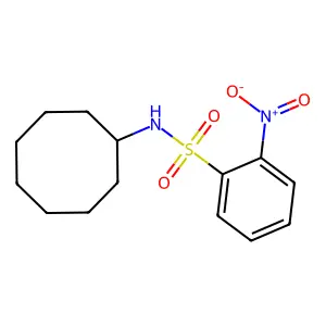 N-cyclooctyl-2-nitrobenzenesulfonamide structure