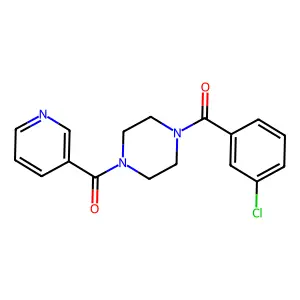 (3-Chlorophenyl)-[4-(pyridine-3-carbonyl)piperazin-1-yl]methanone structure