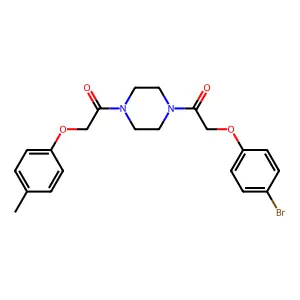 1-[4-[2-(4-Bromophenoxy)acetyl]piperazin-1-yl]-2-(4-methylphenoxy)ethanone structure