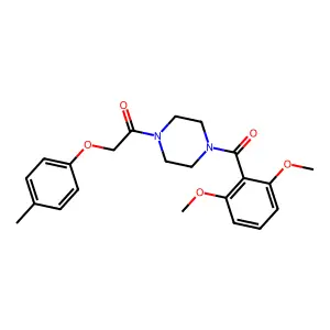 1-[4-(2,6-Dimethoxybenzoyl)piperazin-1-yl]-2-(4-methylphenoxy)ethanone structure