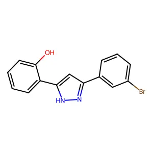 2-[5-(3-bromophenyl)-1H-pyrazol-3-yl]phenol structure
