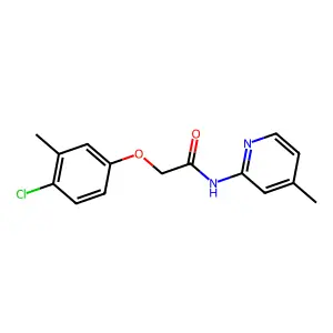 2-(4-chloro-3-methylphenoxy)-N-(4-methylpyridin-2-yl)acetamide structure