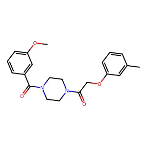 1-[4-(3-Methoxybenzoyl)piperazin-1-yl]-2-(3-methylphenoxy)ethanone structure