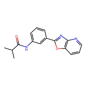 2-methyl-N-(3-[1,3]oxazolo[4,5-b]pyridin-2-ylphenyl)propanamide structure