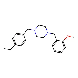 1-[(4-Ethylphenyl)methyl]-4-[(2-methoxyphenyl)methyl]piperazine structure