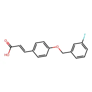 3-[4-[(3-fluorophenyl)methoxy]phenyl]prop-2-enoic Acid structure