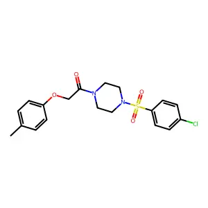 1-[4-(4-Chlorophenyl)sulfonylpiperazin-1-yl]-2-(4-methylphenoxy)ethanone structure