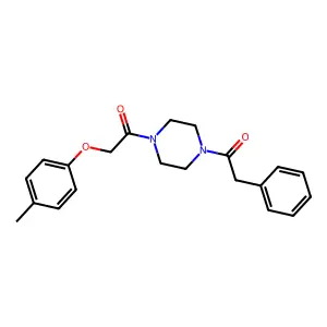 1-[4-[2-(4-Methylphenoxy)acetyl]piperazin-1-yl]-2-phenylethanone structure