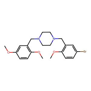 1-[(5-Bromo-2-methoxyphenyl)methyl]-4-[(2,5-dimethoxyphenyl)methyl]piperazine structure