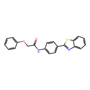N-[4-(1,3-benzothiazol-2-yl)phenyl]-2-phenoxyacetamide structure