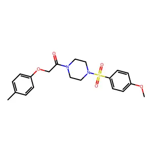 1-[4-(4-Methoxyphenyl)sulfonylpiperazin-1-yl]-2-(4-methylphenoxy)ethanone structure