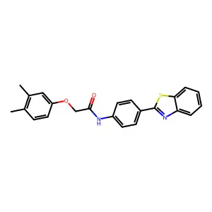 N-[4-(1,3-benzothiazol-2-yl)phenyl]-2-(3,4-dimethylphenoxy)acetamide structure