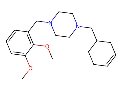 1-(Cyclohex-3-en-1-ylmethyl)-4-(2,3-dimethoxybenzyl)piperazine structure