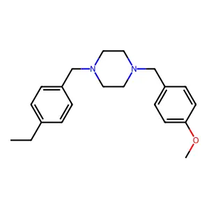 1-[(4-Ethylphenyl)methyl]-4-[(4-methoxyphenyl)methyl]piperazine structure
