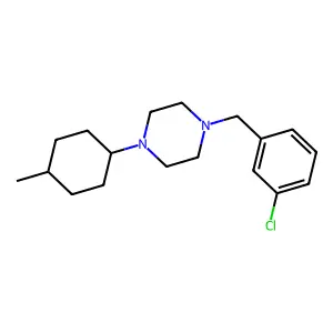 1-[(3-Chlorophenyl)methyl]-4-(4-methylcyclohexyl)piperazine structure