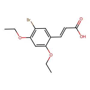 3-(5-Bromo-2,4-diethoxyphenyl)prop-2-enoic acid structure