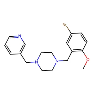 1-(5-Bromo-2-methoxybenzyl)-4-(pyridin-3-ylmethyl)piperazine structure