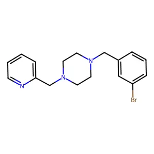 1-(3-Bromobenzyl)-4-(pyridin-2-ylmethyl)piperazine structure