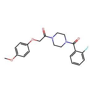 1-[4-(2-Fluorobenzoyl)piperazin-1-yl]-2-(4-methoxyphenoxy)ethanone structure
