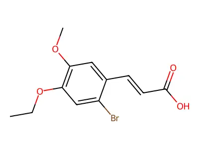 3-(2-Bromo-4-ethoxy-5-methoxyphenyl)prop-2-enoic acid structure