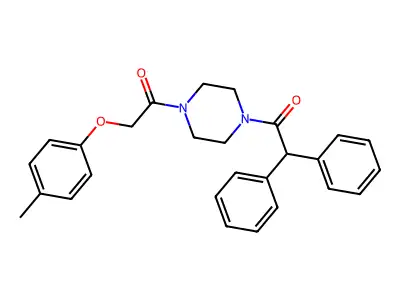 1-[4-[2-(4-Methylphenoxy)acetyl]piperazin-1-yl]-2,2-diphenylethanone structure