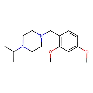 1-[(2,4-Dimethoxyphenyl)methyl]-4-propan-2-ylpiperazine structure