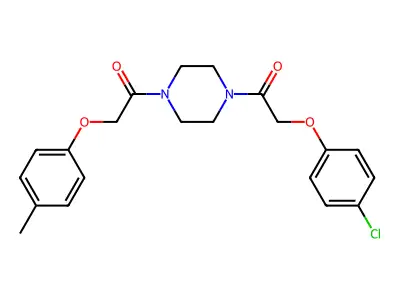 1-[4-[2-(4-Chlorophenoxy)acetyl]piperazin-1-yl]-2-(4-methylphenoxy)ethanone structure