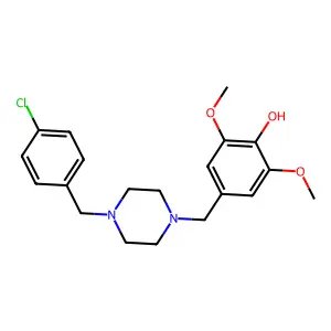 4-{[4-(4-Chlorobenzyl)piperazin-1-yl]methyl}-2,6-dimethoxyphenol structure