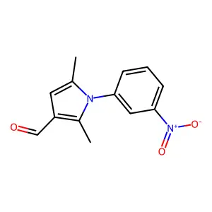 2,5-Dimethyl-1-(3-nitrophenyl)-1H-pyrrole-3-carbaldehyde structure