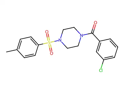 (3-Chlorophenyl)-[4-(4-methylphenyl)sulfonylpiperazin-1-yl]methanone structure