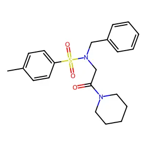 N-benzyl-4-methyl-N-(2-oxo-2-piperidin-1-ylethyl)benzenesulfonamide structure