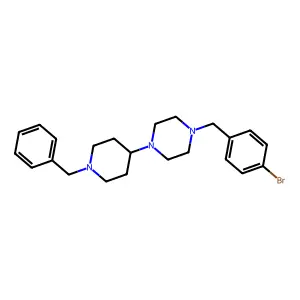 1-(1-Benzylpiperidin-4-yl)-4-[(4-bromophenyl)methyl]piperazine structure