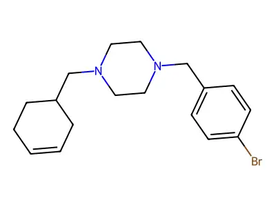 1-(4-Bromobenzyl)-4-(cyclohex-3-en-1-ylmethyl)piperazine structure