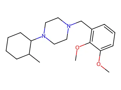 1-[(2,3-Dimethoxyphenyl)methyl]-4-(2-methylcyclohexyl)piperazine structure