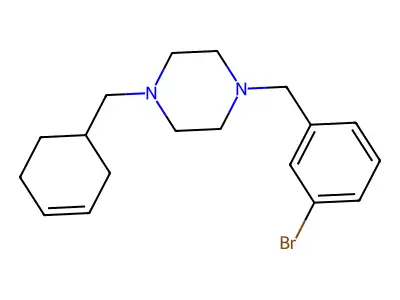 1-(3-Bromobenzyl)-4-(cyclohex-3-en-1-ylmethyl)piperazine structure